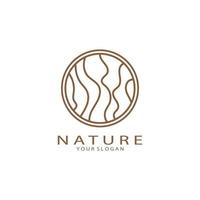 la nature vecteur logo. avec des arbres, rivières, mers, montagnes, affaires emblèmes, Voyage insignes, ,écologique santé,