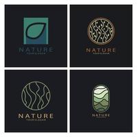 la nature vecteur logo. avec des arbres, rivières, mers, montagnes, affaires emblèmes, Voyage insignes, ,écologique santé,