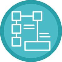 conception d'icône de vecteur d'organigramme