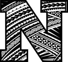maori mandala Anglais alphabet des lettres vecteur