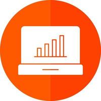 conception d'icône vectorielle graphique à barres en ligne vecteur