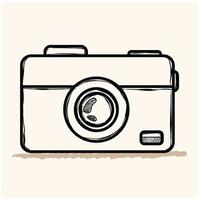 caméra doodle icône vecteur