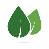 feuille logo bio étiquette eco icône vecteur fond isolé.