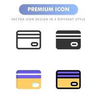 icône de carte de crédit pour la conception de votre site Web, logo, application, interface utilisateur. illustration graphique vectorielle et trait modifiable. conception d'icône eps 10. vecteur