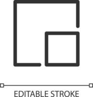 plein écran mode pixel parfait linéaire ui icône. médias joueur fonctionnalité. numérique vidéo jouant. interface graphique, ux conception. contour isolé utilisateur interface élément pour app et la toile. modifiable accident vasculaire cérébral vecteur