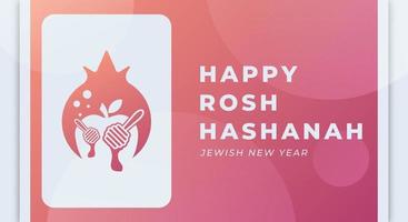 joyeux jour de rosh hashanah illustration de conception de vecteur de célébration. modèle pour l'arrière-plan, l'affiche, la bannière, la publicité, la carte de voeux ou l'élément de conception d'impression
