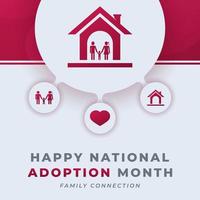 content nationale adoption mois fête vecteur conception illustration pour arrière-plan, affiche, bannière, publicité, salutation carte