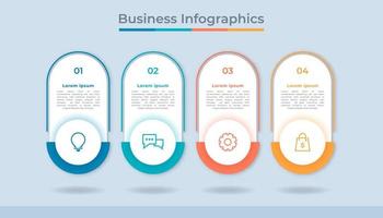 diagramme de processus de visualisation des données d'entreprise infographie de la chronologie. graphique de diagramme abstrait avec étapes, options vecteur