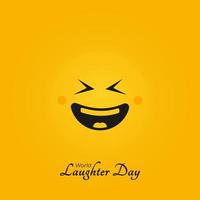 monde rire journée salutation carte bannière pour Contexte avec smiley émoticône illustration vecteur