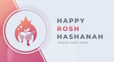 joyeux jour de rosh hashanah illustration de conception de vecteur de célébration. modèle pour l'arrière-plan, l'affiche, la bannière, la publicité, la carte de voeux ou l'élément de conception d'impression