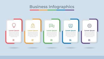 diagramme de processus de visualisation des données d'entreprise infographie de la chronologie. graphique de diagramme abstrait avec étapes, options vecteur