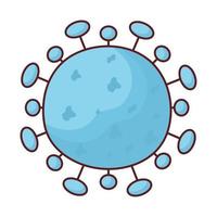 conception de bactérie bleue vecteur