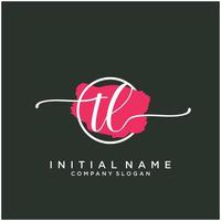 initiale tl féminin logo collections modèle. écriture logo de initiale signature, mariage, mode, bijoux, boutique, floral et botanique avec Créatif modèle pour tout entreprise ou entreprise. vecteur