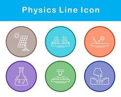 la physique vecteur icône ensemble