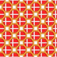 modèle biscuit avec drapeau pays Danemark dans savoureux biscuit vecteur