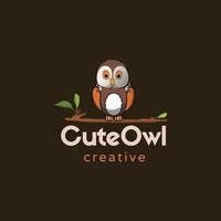 mignonne hibou logo conception 2023, brillant logo avec une inscription et hibou. vecteur