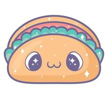 kawaii taco conception vecteur