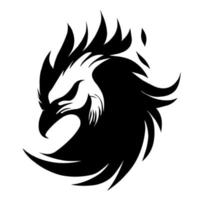 logo silhouette de coq vecteur