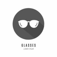 des lunettes icône dans plat. logo pour entreprise. Stock vecteur. vecteur