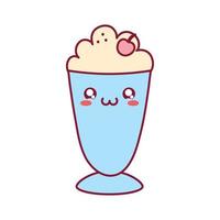 kawaii Milk-shake conception vecteur