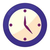 conception d'horloge violette vecteur