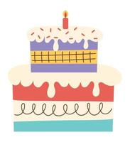 conception de gâteau d'anniversaire vecteur