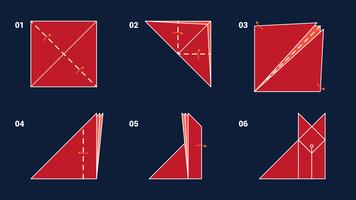 Vecteurs d'animaux géniaux Origami vecteur