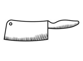 icône de couteau de boucher vecteur