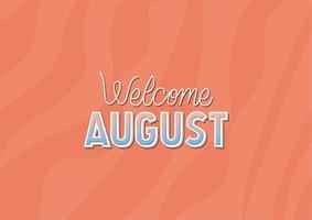 affiche de Bienvenue août vecteur
