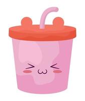 kawaii jus tasse vecteur