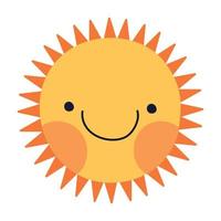 illustration de soleil souriant vecteur