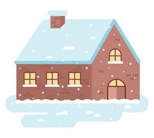 hiver confortable maison illustration vecteur
