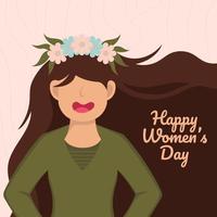 conception internationale de la journée des femmes heureux vecteur