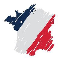 France avec une drapeau couleurs vecteur