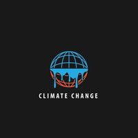 climat changement logo vecteur