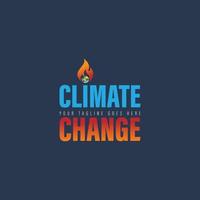 climat changement logo vecteur