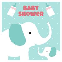 Fond de douche de bébé éléphant vecteur