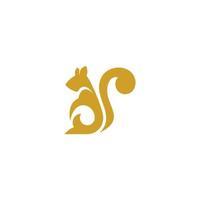 coloré écureuil animal logo conception sur blanc Contexte vecteur