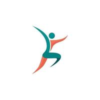 logo pour sportif un événement avec une homme en cours d'exécution. vecteur