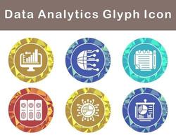 Les données analytique vecteur icône ensemble