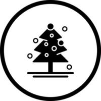 Noël arbre unique vecteur icône