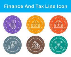 la finance et impôt vecteur icône ensemble