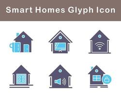 intelligent maisons vecteur icône ensemble