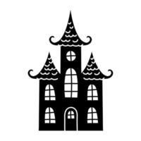 noir Château icône vecteur