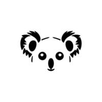 koala logo avec noir et blanc vecteur conception