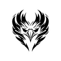 vecteur logo avec un Aigle avec noir et blanc couleurs.