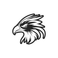 vecteur logo avec un Aigle dans noir et blanche.