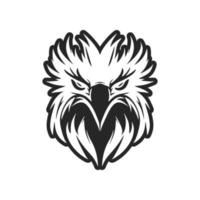 une noir et blanc vecteur logo avec un Aigle.