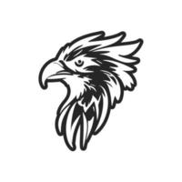 un Aigle logo montrant noir et blanc vecteur image.