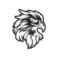 logo avec un Aigle avec noir et blanc couleurs. vecteur